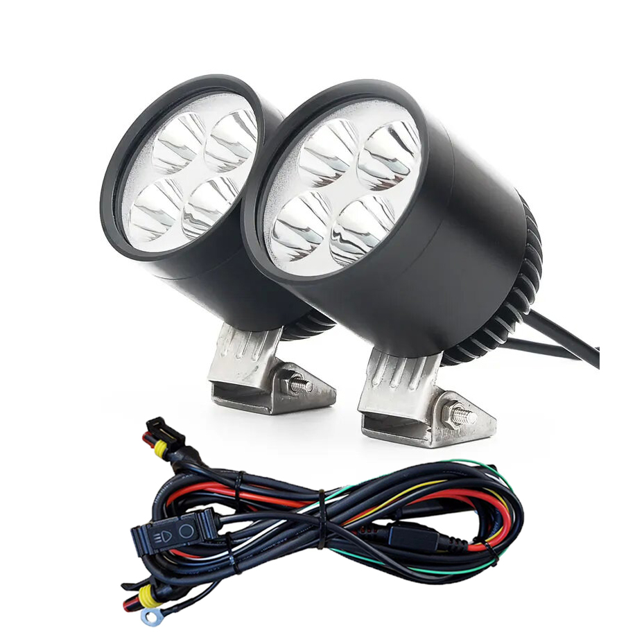 Pcs W Additional Led Headlights For Motorcycle Universal Moto